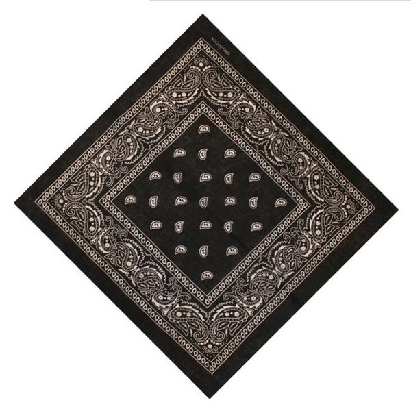 

wholesale- 2017 hip hop square scarf black headwear paisley outdoor bandana cashew print tubo wrist 55*55cm headtie hair band neck, Blue;gray