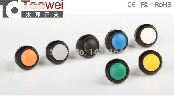 

35pcs Small round button Latching ON/OFF push button switch waterproof IP67 Horn Switch