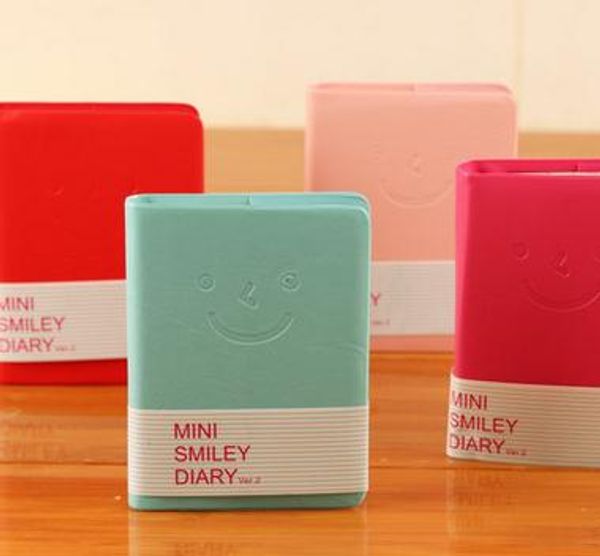 

wholesale- 1 piece new korea style smile expression series notebook diary book stationery creative notepad ing, Purple;pink