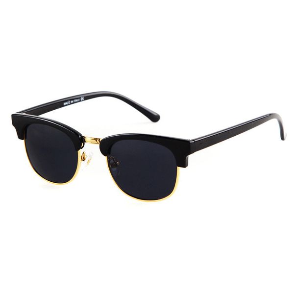 

half brand metal design sunglasses sunglasses person fashion frame club manager retro uv400 anti-uv grade, White;black