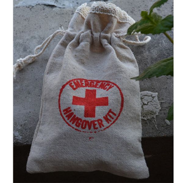 

hangover kit cross linen gift pouch 9x15cm(3.75x6inch) pack of 50 party candy drawstring bag, Pink;blue
