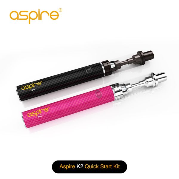 

100% оригинал Aspire K2 Quick Starter Kit 1.8 мл K2 танк 800 мАч Aspire Vape Pen испаритель E Ciggarette Start Kit TPD