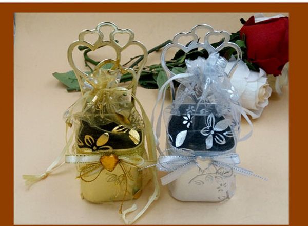 

Gauze happine candie box with a back of chair decoration creative favor boxe korean tyle two color are optional