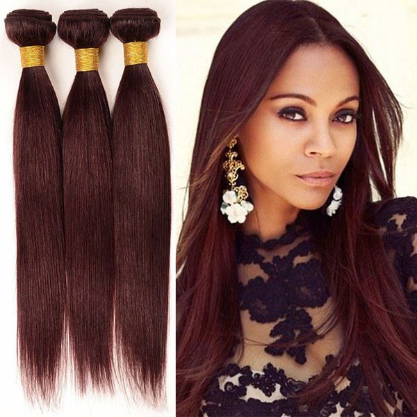 Sassy Silky Straight 10 28 Burgundy Peruvian Virgin Sew In Hair
