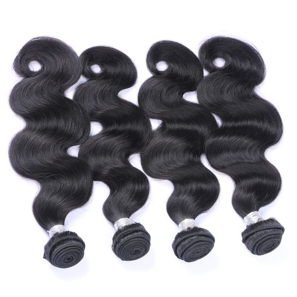 9A Brazillian Body Wave Onverwerkte Virgin Human Hair Extensions Nat en golvend Braziliaans haarweefsel 3/4/5 bundels