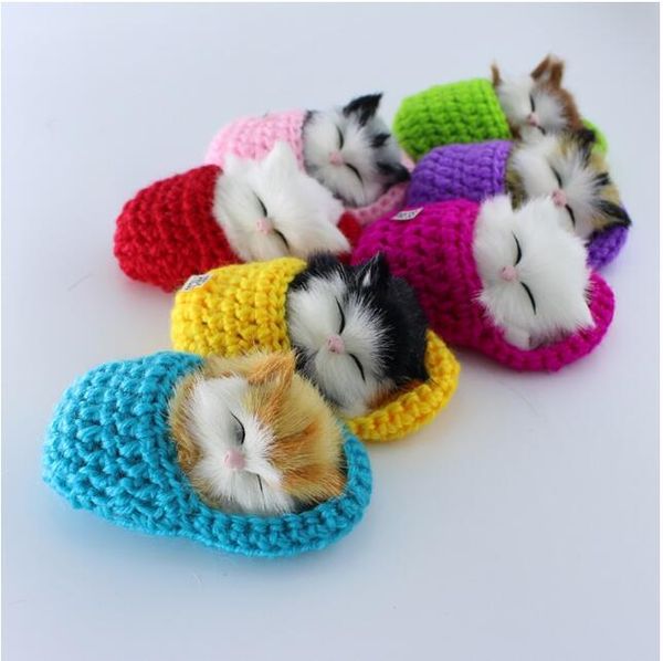 

simulation sounding shoe kittens doll cats plush cute toys kids appease christmas birthday super cute gifts