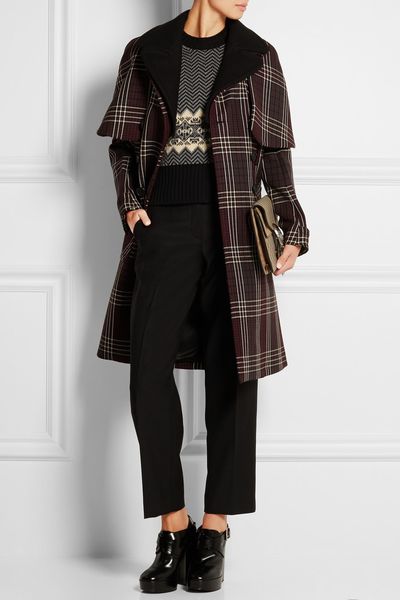 

plaid gird women coat double breasted turn down collar trench 115671, Tan;black