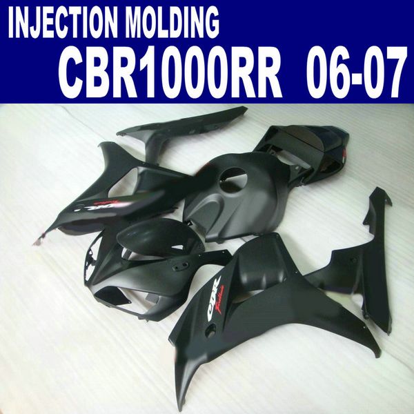 

injection molding high grade fairings set for honda 2006 2007 cbr1000rr 06 07 cbr 1000 rr all matte black plastic fairing kit aq53