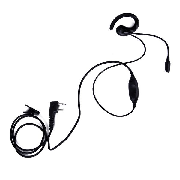2Pin K Head Earpiece PTT Walkie Talkie Headset Ear-Hook for Two-Way Radio