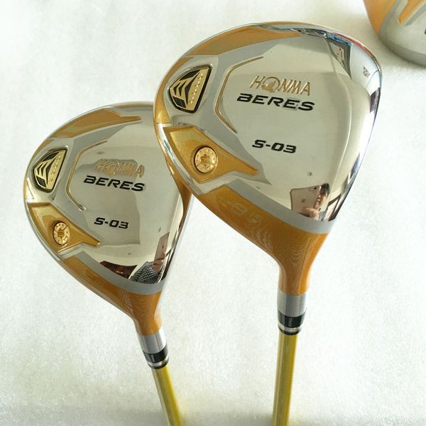 

New golf club honma 03 4 tar golf fairway wood 3 15 5 18 2pc lot graphite golf haft and wood headcover hipping