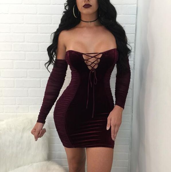 

женская европа и соединенные штаты америки женщин золотой бархат осень и зима топ трубка платье большой креп с длинными рукавами мини-юбка н, Black;gray