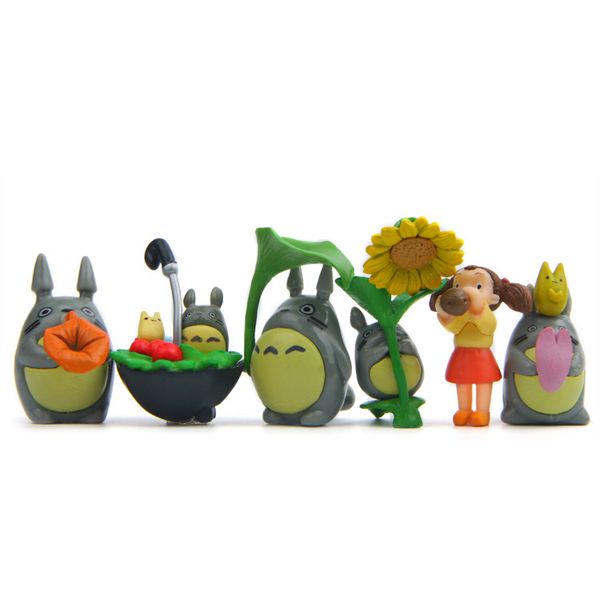 

12pcs/set kawaii zakka my neighbor totoro toys resin miniatures 12 chinchilla doll home collection action figure model fairy garden decor