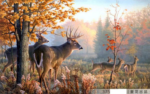 

wallpaper home decor elk forest landscape wallpapers for living room