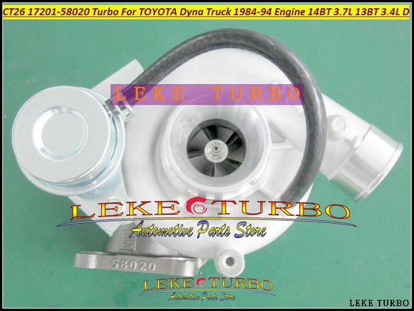Atacado CT26 17201-58020 1720158020 17201 58020 Turbo Turbocompressor Para TOYOTA Dyna Truck 1984-1994 Motor 13BT 3.4L; 14BT 3.7L D