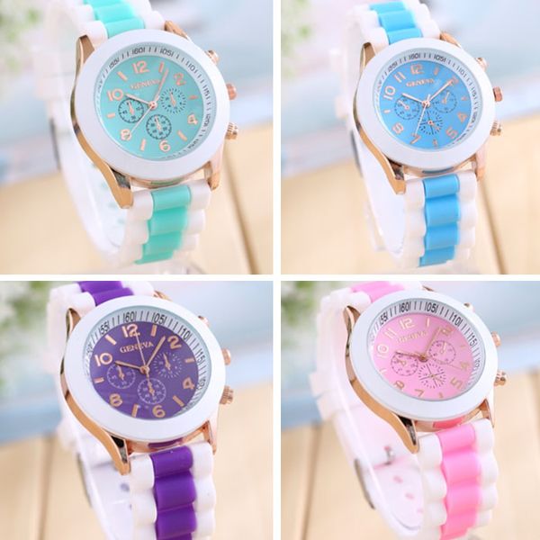 

wholesale-2014 new arrival 1pc fashion silicone quartz men women jelly wrist casual sports watch wholesale, Slivery;brown