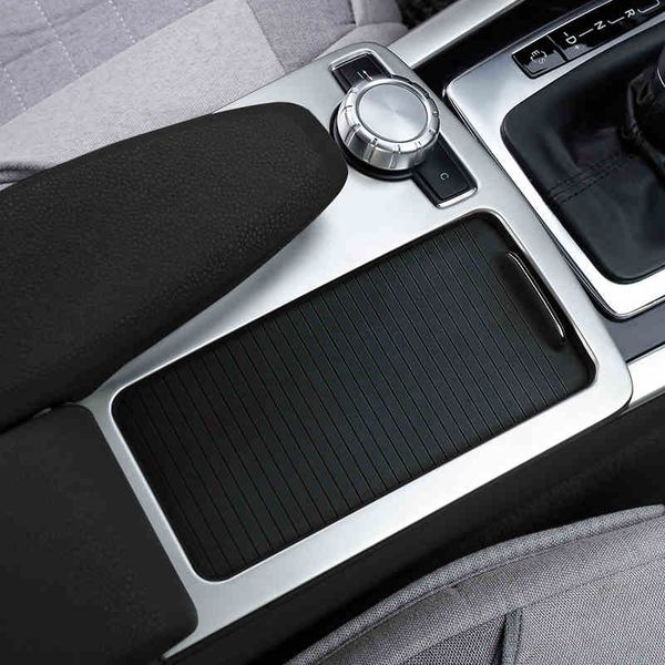 

car sticker inner center console gear shift box sequin water cup holder cover trim strip for mercedes benz c class w204 2008-14 accessories
