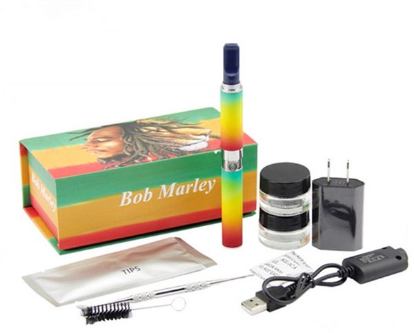 

Bob marley box kit dry herbal vaporizer vape pens wax Dry herb atomizer fit for ego-t battery