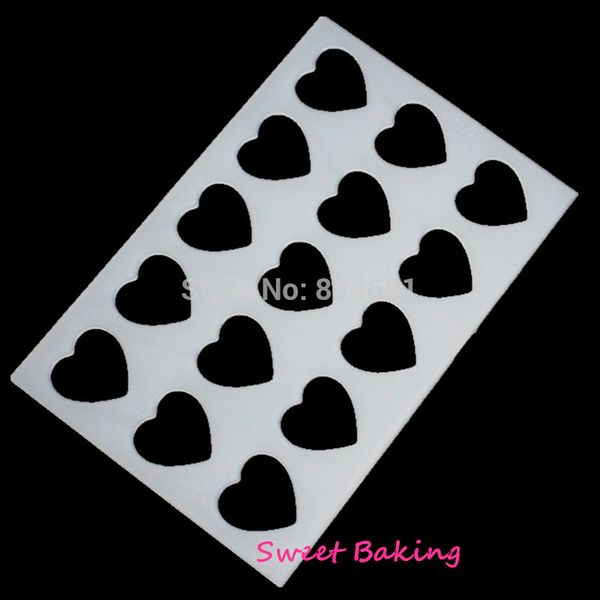2019 Heart Shaped Sugarcraft Chocolate Mold Plate Chablon Silicone