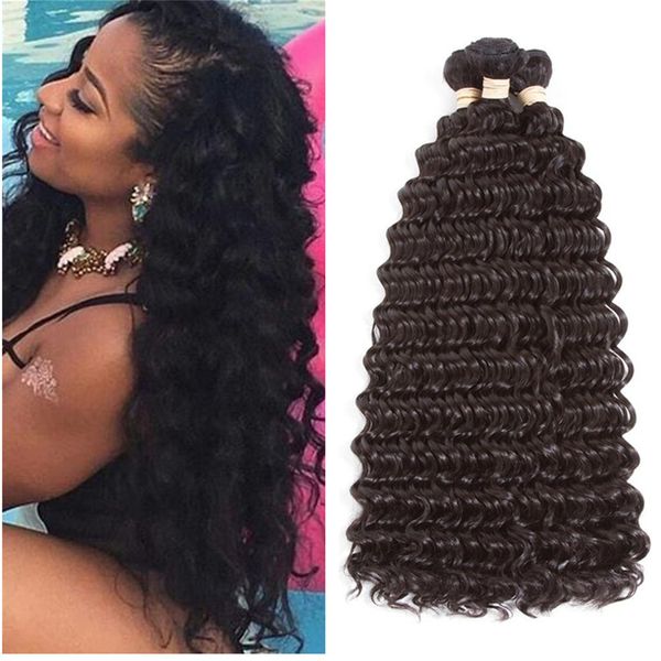 Peruano Onda Profunda Do Cabelo Weave 3 Pacotes Remy Extensões de Cabelo Humano 10-30 Polegadas Misturar Comprimento Disponível Suave Onda Profunda Encaracolado Preço de Fábrica