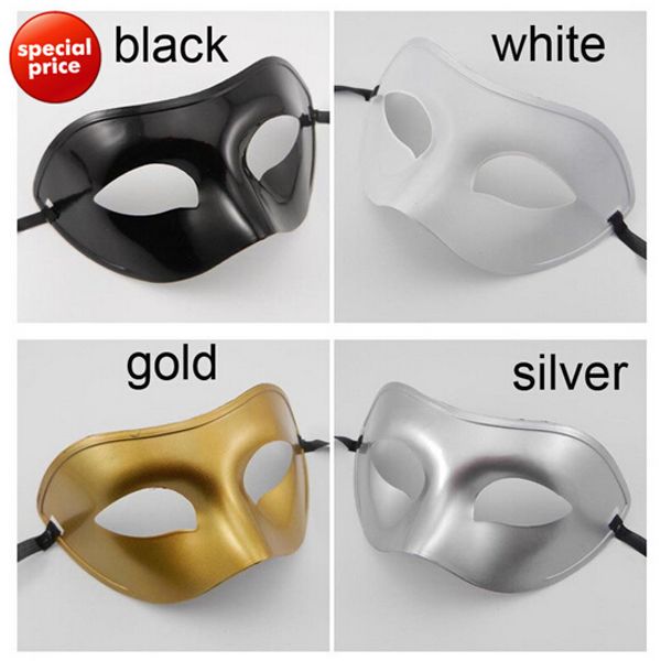 

10pcs silver gold white black man half face archaistic antique classic men mask mardi gras masquerade venetian costume party masks