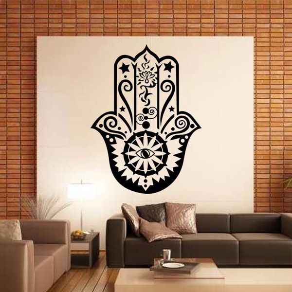 Art Design Hamsa Hand Wall Decal Vinyl Fatima Yoga Vibes Sticker Fish Eye Decals Buddha Home Decor Lotus Pattern Mural Stickers For Walls In Bedrooms Art Design Hamsa Hand Wall Decal Vinyl Fatima Yoga Vibes Sticker Fish Eye Decals Buddha Home Decor Lotus Pattern Mural Stickers For Walls In Bedrooms