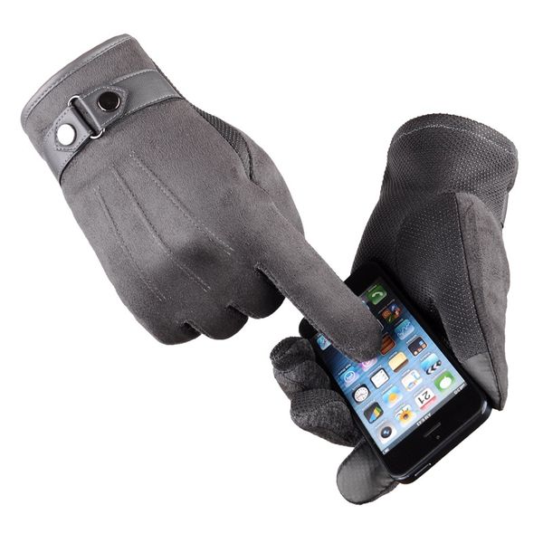 

высокое качество мужской флис ветрозащитный зимние перчатки сенсорный экран перчатки для холодной погоды smartphone водонепроницаемый / ветр, Blue;gray