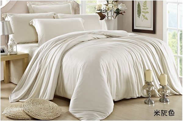 Luxury King Size Bedding Set Queen Beige Sheet Duvet Cover Double