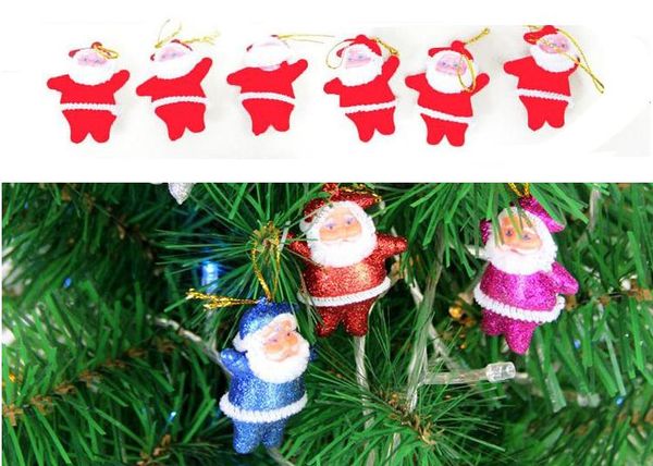 

5cm christmas decorations santa claus xmas tree pendant hanging ornament for christmas gift keychains handbags