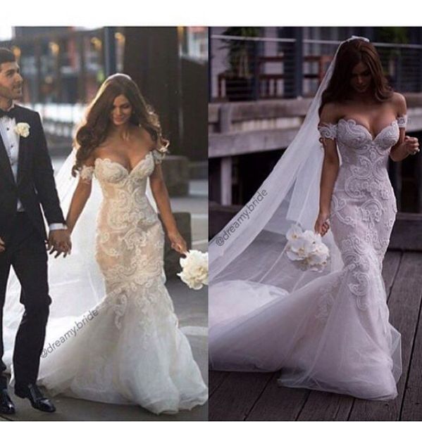 

mermaid wedding dresses 2021 beaded bride dresses lace appliques off shoulders wedding dresses bridal gowns plus size custom made, White