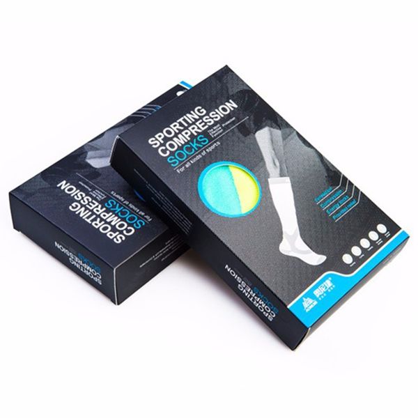 

wholesale- lumiparty outdoor graduated compression socks sport mid-calf length sock for running recovery cycling, Black