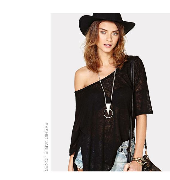 

v-neck shirt summer black girl para mujer camiseta shirt women evhoq