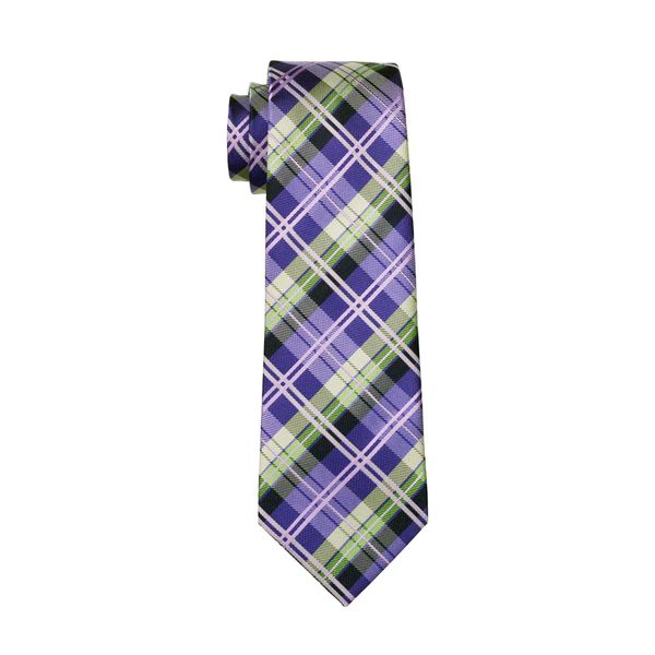 

purple width necktie silk jacquard mens tie plaid work formal d-0211 business classic woven 8.5cm meeting cdxlb, White;black