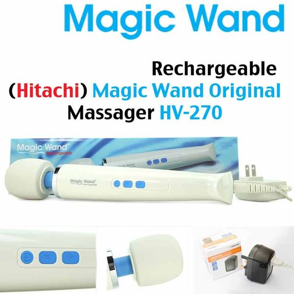 

горячий оригинальный hitachi magic wand всего тела личный массажер av мощные вибраторы magic hv-270r box упаковка 110-250 в расслабленный бе