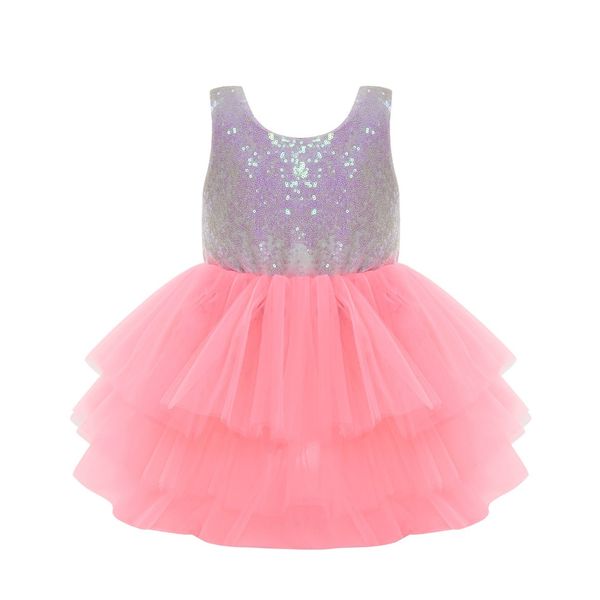 

new toddler clothing baby girl clothes flower girl dress kids princess party dress fashion girls tutu sequins lace pageant wedding dresses, Red;yellow