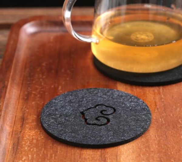 

горячий популярный войлок подстаканник кубок коврики мультфильм pad ткань чашки кружка мат кофе чай держатель home decor