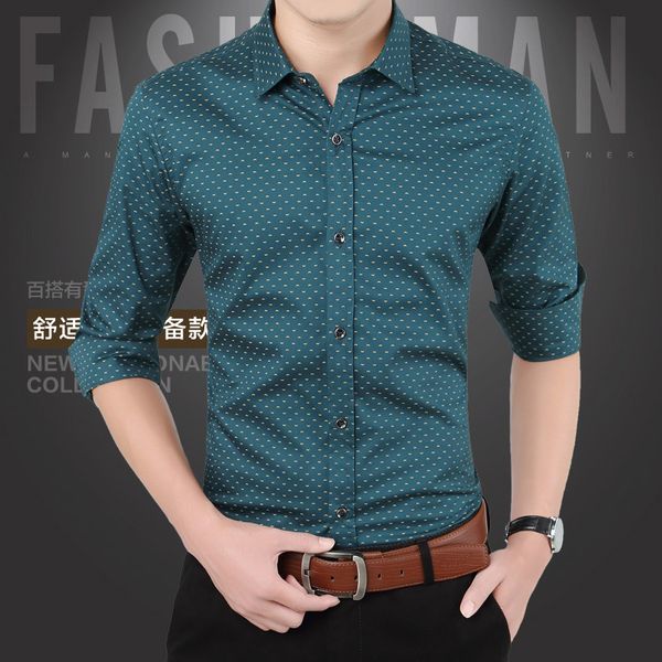 

wholesale-fall 2015 new men's long sleeve shirt, cultivate one's morality shirt, youth, printed shirt, White;black
