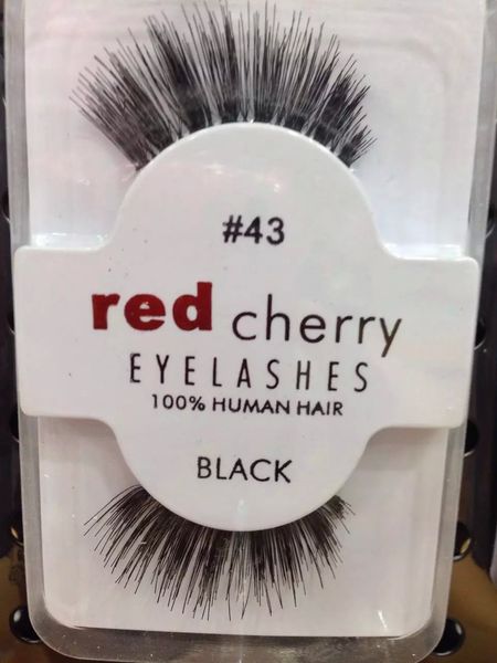 

wholesale-12 pairs red cherry lashes hair eyelash extension mix style ng