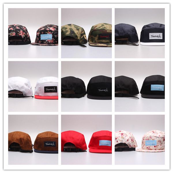 

Newest Arrival Diamonds 5 Panel camo HipHop Bone Bobby Snapback camo floral fashion Baseball Caps hats Men Women Casquette