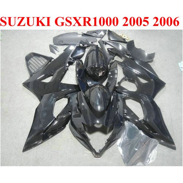 7 regali bodykit ABS per SUZUKI 2005 2006 GSXR1000 K5 K6 set carenature GSX-R1000 05 06 tutto kit carenatura nero lucido EF77