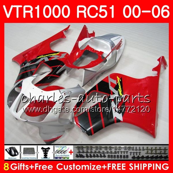 

Body for honda rtv1000 vtr ilver red 1000 00 01 02 03 04 05 06 92no58 vtr1000 rc51 p1 p2 00 2000 2001 2002 2003 2004 2005 2006 fairing