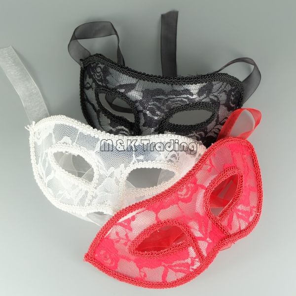 

new ladies masquerade masks lace black red white mask halloween dance party mask ent