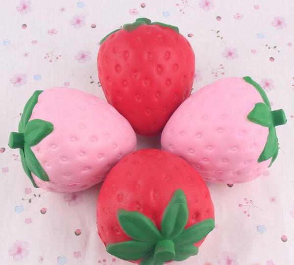

Squishy 11.5cm Strawberry Squishy Jumbo Simulation Fruit Kawaii Artificial Slow Rising Squishies Queeze Toys Bag Phone Charm Big Size 2018