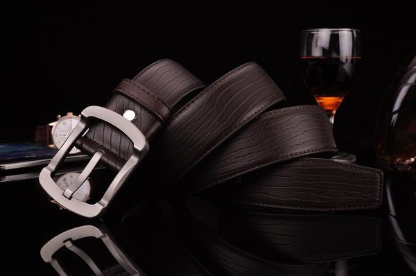 

fire kirin men belt 2016 cowhide genuine leather belts for men luxury automatic buckle belts brown black cinturones hombre b21, Black;brown