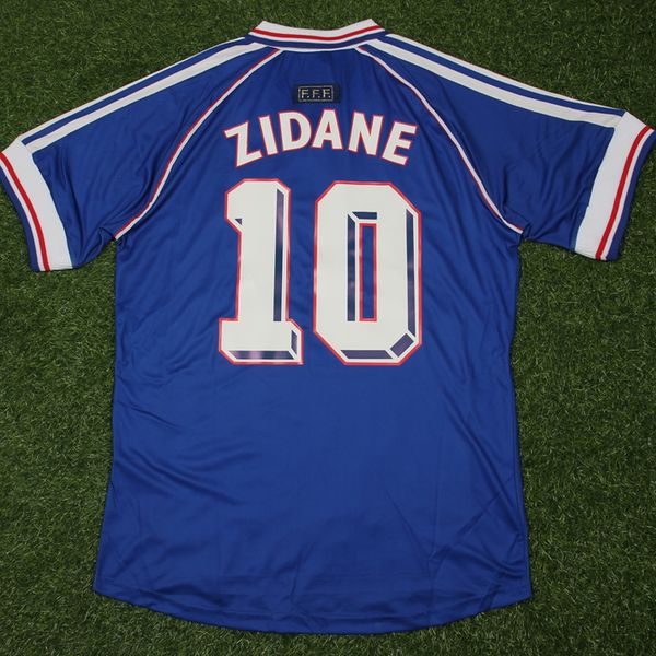 

1998 france maillot de foot zidane henry pire retro 2006 thailand quality occer jer ey uniform football jer ey hirt embroidery logo