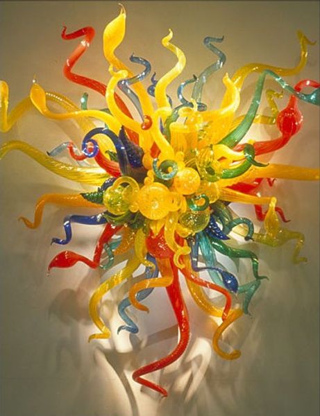 

oem mouth blown glass wall sconce craft cute style colorful turkish glass wall lamps