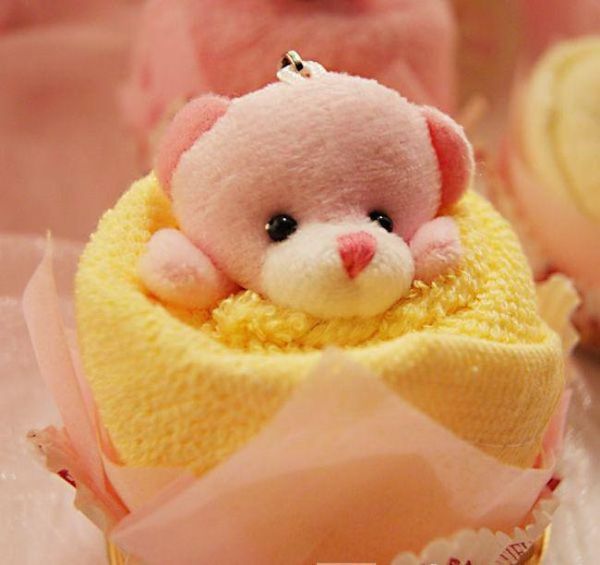

Прекрасный плюшевый мишка торт полотенце 30*30 см Мини полотенце свадьба Рождество