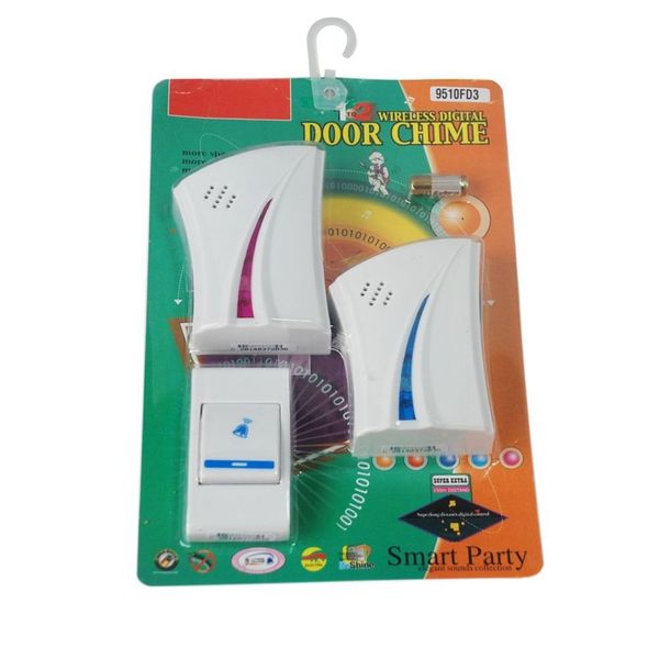 

36 songs tune melody long distance wireless doorbell remote control 2 receiver 9510fd3 200pcs fedex dhl free