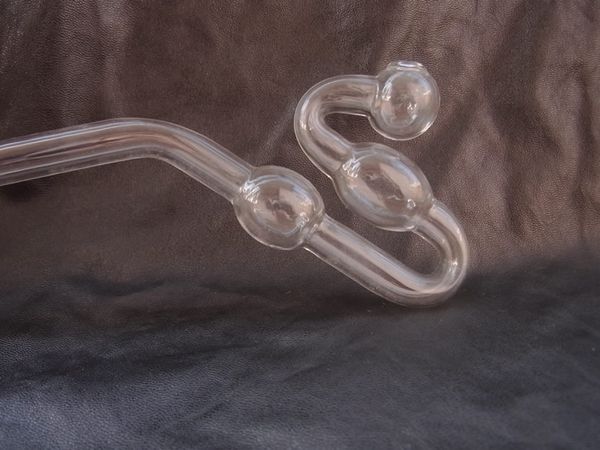 14cm gebogene Glasölbrenner Glas Bong Wasserpfeifen mit verschiedenfarbigem Glasbalancer zum Rauchen G16