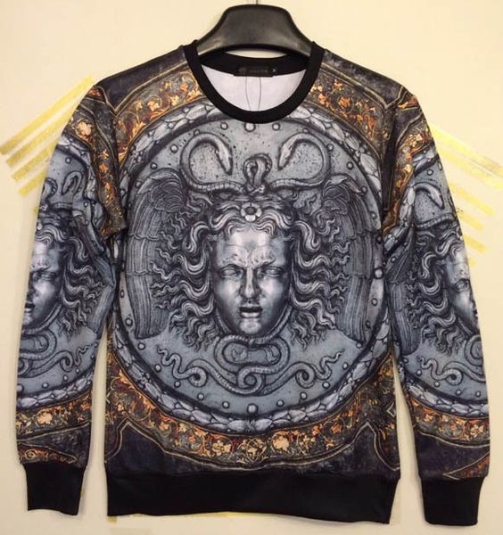 

2014 новая мода для мужчин / женщин 3D толстовки печати ретро винтаж Медуза 3D толстов