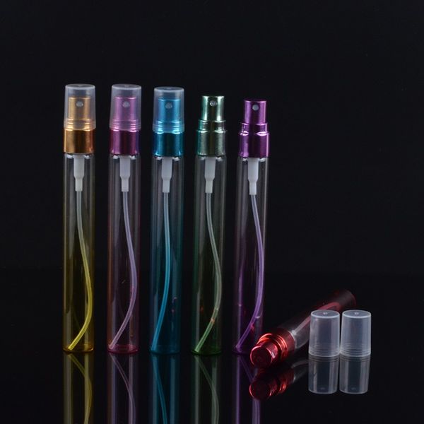 

10ml portable perfume spray bottle colors glass perfume travel bottles for travel ccolorful atomizer refillable bottles